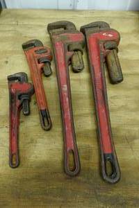 lot 268 image: 4 Heavy Duty Pipe Wrenches