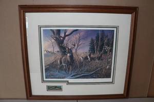 lot 35 image: James Meger Framed Print - Shoulda Been There - Bud Grant Autograph