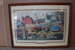 lot 42 image: Ken Zylla Framed Print - Bumper Crop - 6452800
