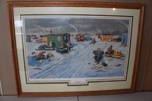 lot 43 image: Ken Zylla Framed Print - Shanty Town - 6459600