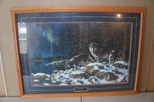 lot 66 image: Jim Hansel Framed Print - Night Lights - 10544980