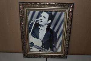 lot 49 image: Framed Johnny Cash Picture