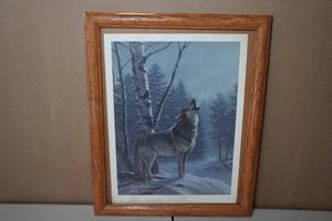 lot 71 image: James Meger Framed Print - Alpha Timberwolf - Hand Signed