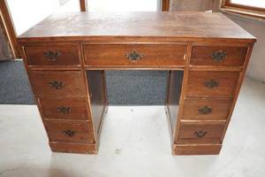 lot 93 image: Vintage Wood Desk