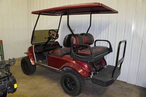 lot 1A image: Custom Lifted Electric 2000 Club Car Golf Cart