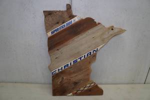 lot 57 image: Minnesota Hockey Stick Wall Art