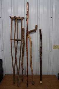 lot 239 image: Walking Sticks and Crutches