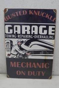 lot 150 image: Busted Knuckle Garage Metal Sign