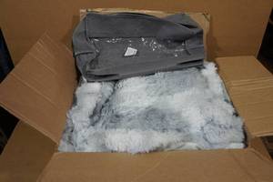 Faux Fur Duvet Cover & 2 Pillow Cases -Queen, Gray