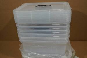 Clear Plastic Storage Bins with Lids
