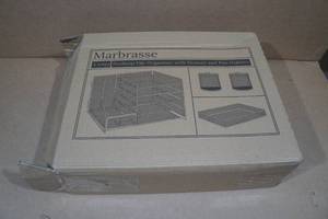Marbrasse 4-Tray Desk Top File Organizer