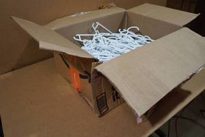 Box of Kids Clothing Hangers