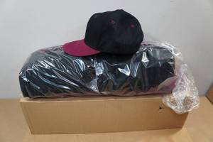 24 BlackMaroon Baseball Hats -Boys Small
