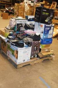 Pallet of DamagedRepairable Items - Boots, Air Hockey Table, Snorkel Gear