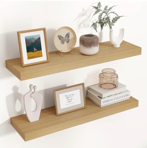 2-Pack Floating Shelves -Oak Finish 6.7x24