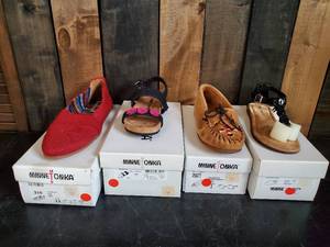 Lot of 4 New In Box Minnetonka Moccasins Various Sizes