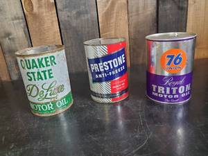 Vintage Oil Lot  Quaker State Prestone and 76 Union