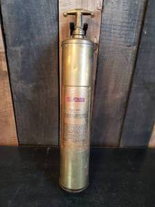 Vintage Brass General Fire Guard Quick Aid Fire Extinguisher