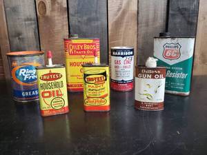 Lot of Misc Oil Grease and other collectable Items