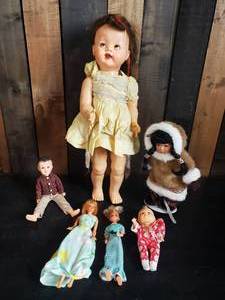 Vitage Dolls One RARE with Spinning Head 3 face and Different Faces