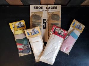 Super RARE Still In Packages Vintage Socks and Shoe Laces