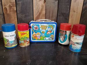 Vintage Lunch Box and RARE Thermoses
