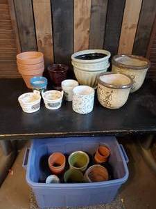 Spring is Coming Large Lot of Different Sized Plant Pots