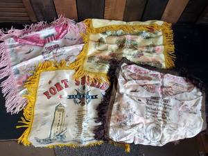 4 Super Colorful early 1900s Decorative Pillow Cases