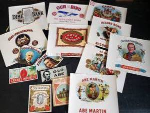 15 Unused Tobacco Box Lables