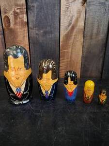 Funny russian Nesting Dolls of US Presidents