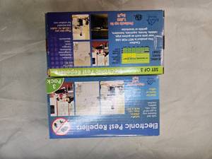 Lot of Two Electronic Pest Repeller Sets (New) with each pack containing 3 repellers