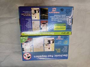 Lot of Two Electronic Pest Repeller Sets (New) with each pack containing 3 repellers