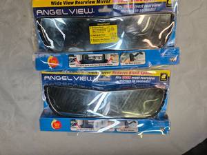 Lot of Two 14 Wide Angle Rearview Mirror ( New and in packs)
