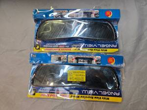 Lot of Two 14 Wide Angle Rearview Mirror ( New and in packs)