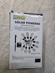 Lot of Solar Powered Edison Bulb Lights (a set of 10 lights, New)
