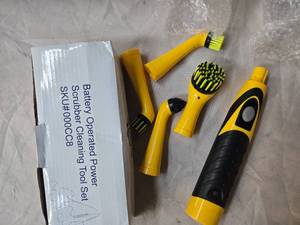Battery Operated Power Scrubber Cleaning Too Set ( New)