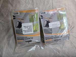 Lot of 2 Window & Door Screen Repair Kits (Mend Tears in Seconds)