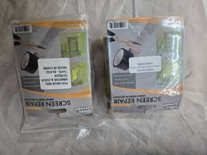 Lot of 2 Window & Door Screen Repair Kits (Mend Tears in Seconds)