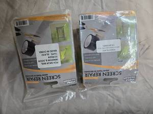 Lot of 2 Window & Door Screen Repair Kits (Mend Tears in Seconds)