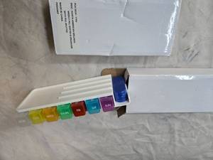 Lot of 2 North American Wellness Weekly Pill Sorter & Organizer with Pill Splitter