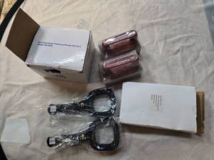Lot of 2 Items LED handheld 4X Magnifier Set of 2 and a Gril and Grate Cleaning Stones Set of 2 ( New, See Pictures)