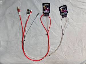 Lot of 2 LED Light-Up Fast Charging 7ft Long USB Cables for Samsung Phones (New)