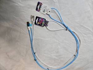 Lot of 2 LED Light-Up Fast Charging 7ft Long USB Cables for Samsung Phones (New)