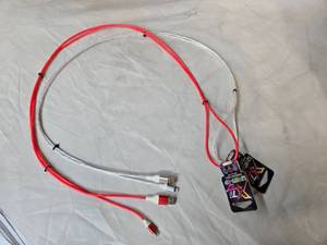 Lot of 2 LED Light-Up Fast Charging 7ft Long USB Cables (One for Samsung Phones and One for Apple Phones, New)