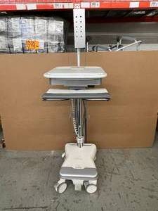 lot 13 image: Humanscale Healthcare T5 Point of Care Sit To Standing Desk Technology Cart - In Good Condition - Untested