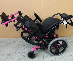 lot 37 image: MSRP $4000 Invacare Quickie Iris Manual Tilt&nbspRehab Mobility&nbspWheelchair with Matrx Comfort Stability Backrest & More - Great Working Condition