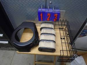 lot 123 image: Kawasaki motor cover & heat shield. As shown.