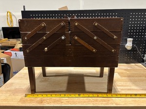 Mid Century Expandable Sewing BoxJewelry Box