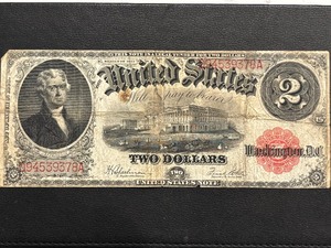 1917 Red Seal $2 Dollar Note