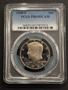 1988-S Kennedy Half Dollar Proof PCGS PR69 Deep Cameo